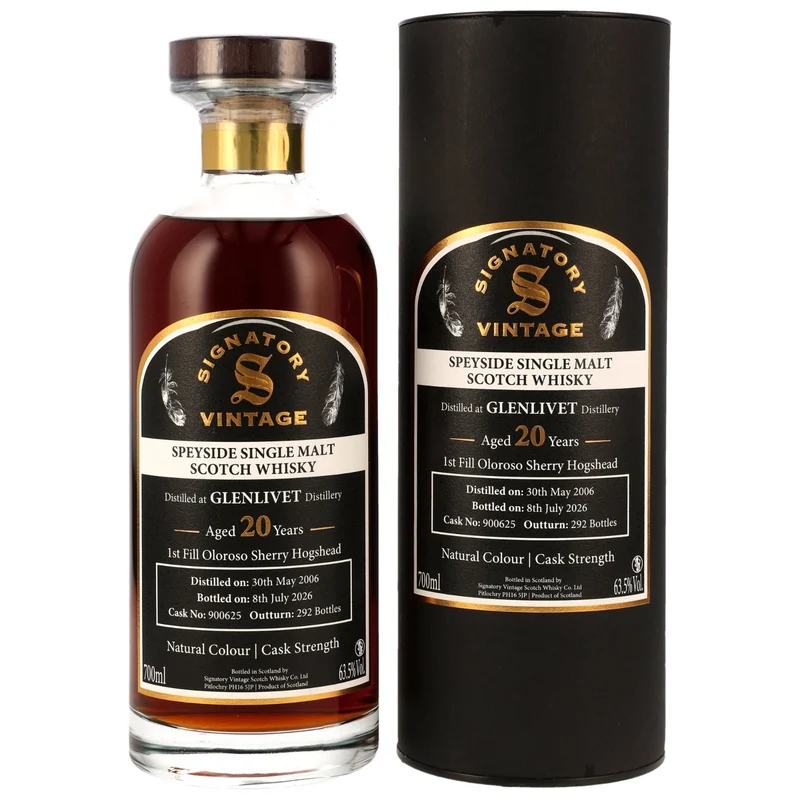 Glenlivet 20 Jahre 2006/2026 - Signatory Vintage - Decanter Collection
